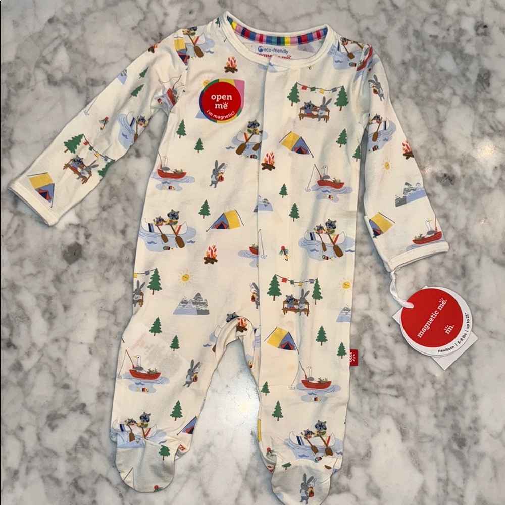 NWT MAGNETIC ME MODAL CAMPING LAKE FOOTIE - Picture 1 of 6